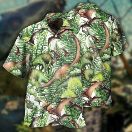 Dinosaur Jurassic Dinosaur Green Style - Hawaiian Shirt - Owl Ohh - Owl Ohh