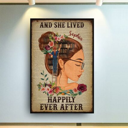 Book Just A Girl Who Loves Books Reading Personalized - Vertical Poster - Owl Ohh - Owl Ohh