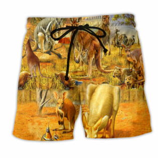 Kangaroo Animals My Spirit Animal Is A Kangaroo - Beach Short - Owl Ohh - Owl Ohh