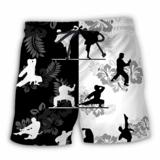 Karate Make Me Strong Tropical Floral - Beach Short - Owl Ohh - Owl Ohh