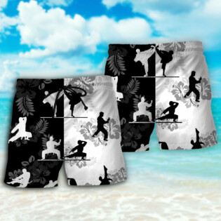 Karate Make Me Strong Tropical Floral - Beach Short - Owl Ohh - Owl Ohh