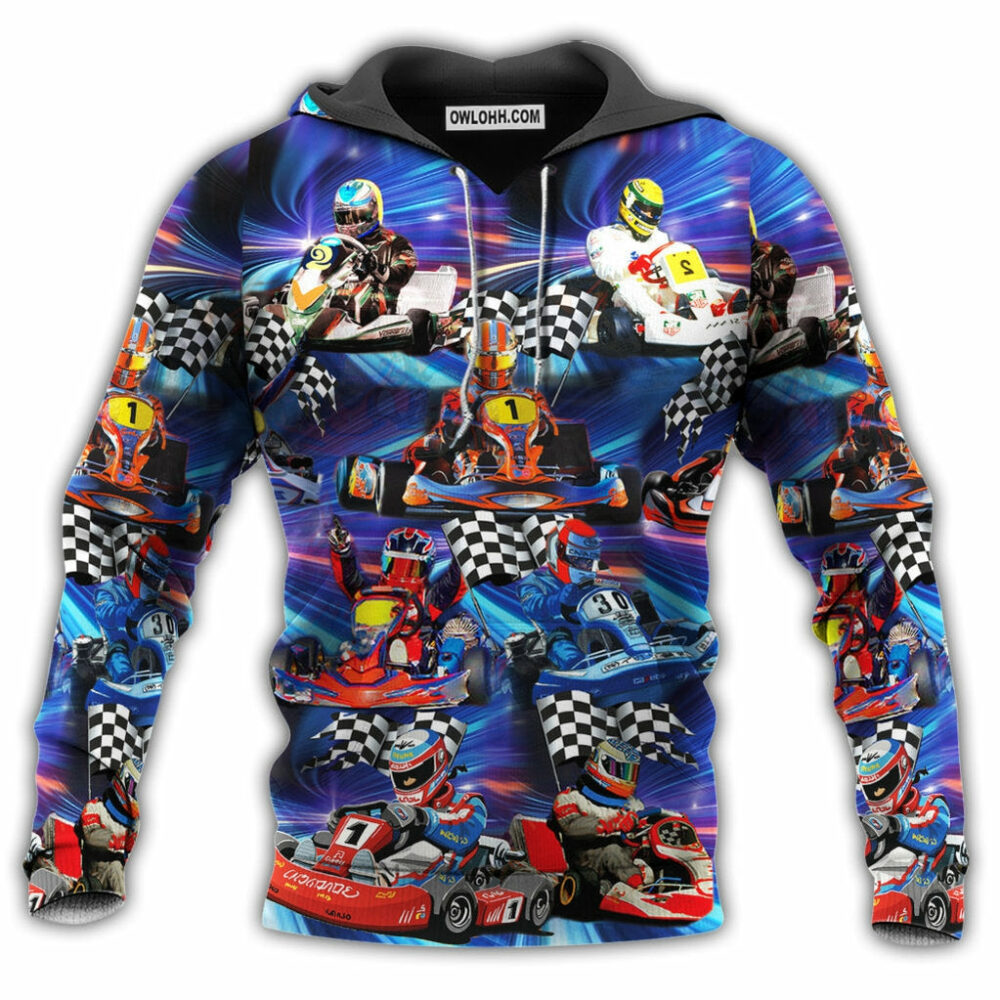 Kart Racing Go Kart Or Go Home With Purple - Hoodie - Owl Ohh - Owl Ohh