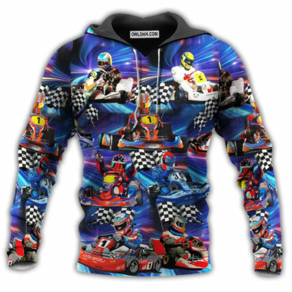 Kart Racing Go Kart Or Go Home With Purple - Hoodie - Owl Ohh - Owl Ohh