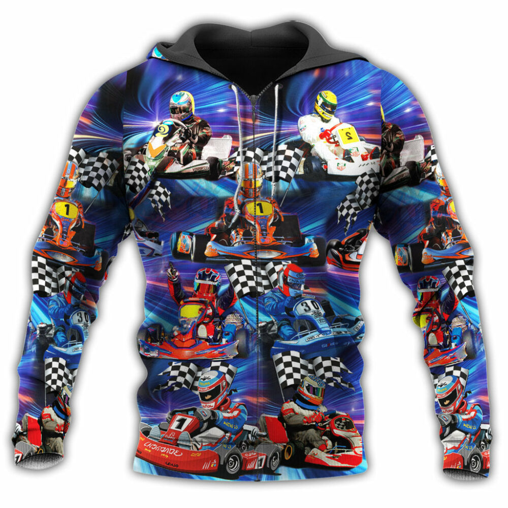 Kart Racing Go Kart Or Go Home With Purple - Hoodie - Owl Ohh - Owl Ohh