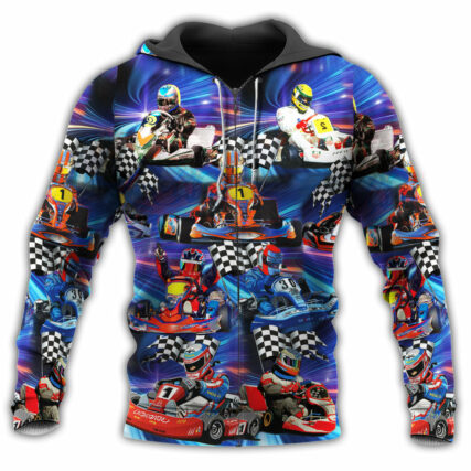 Kart Racing Go Kart Or Go Home With Purple - Hoodie - Owl Ohh - Owl Ohh