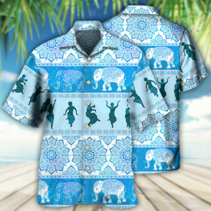Kathak Elephant Pattern - Hawaiian Shirt - Owl Ohh for men and women, kids - Owl Ohh