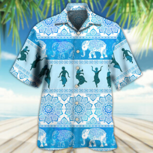 Kathak Elephant Pattern - Hawaiian Shirt - Owl Ohh for men and women, kids - Owl Ohh