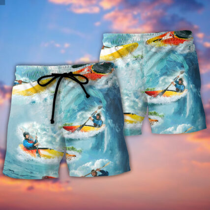 Kayaking Colorful Lover Style - Beach Short - Owl Ohh - Owl Ohh