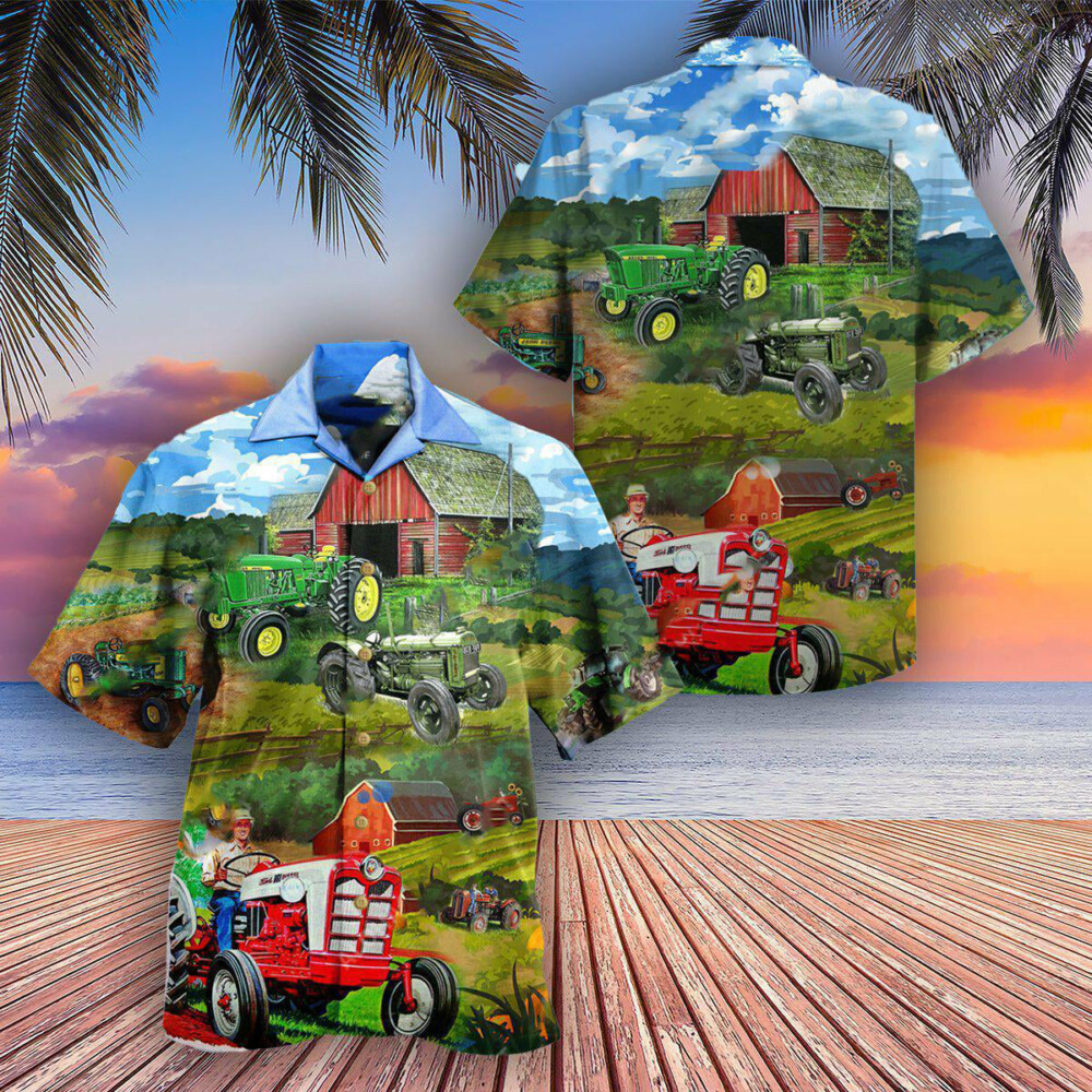 Tractor Keep Calm And Drive A Tractor - Hawaiian Shirt - Owl Ohh - Owl Ohh