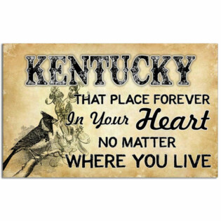 Kentucky That Place Forever In Your Heart Cardinal - Horizontal Poster - Owl Ohh - Owl Ohh