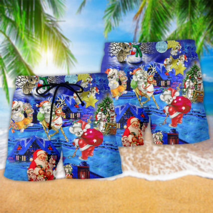 Koala Wants Merry Christmas - Beach Short - Owl Ohh - Owl Ohh