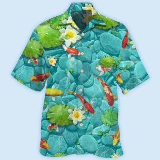 Fish Beautiful Koi Fish With Landscape - Hawaiian Shirt - Owl Ohh - Owl Ohh