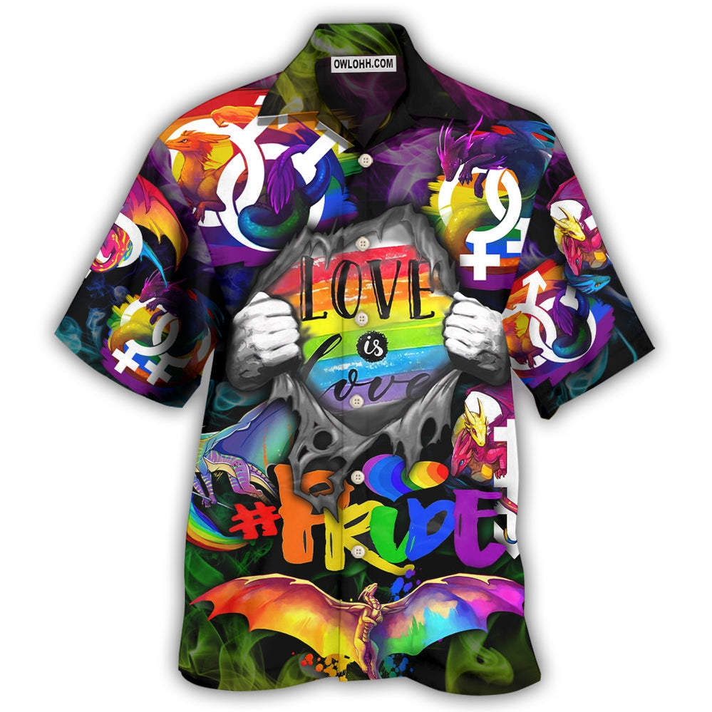 LGBT Love Is Love Pride Hand - Hawaiian Shirt - Owl Ohh - Owl Ohh