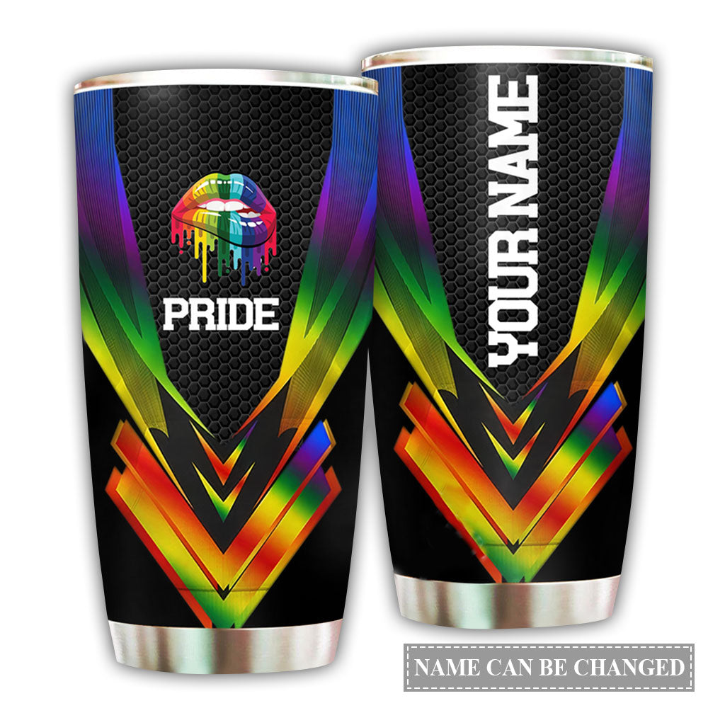 LGBT Pride Love Lip Love Personalized - Tumbler - Owl Ohh - Owl Ohh