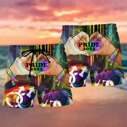 LGBT Skull Pride 2022 Style - Beach Short - Owl Ohh - Owl Ohh