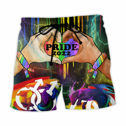 LGBT Skull Pride 2022 Style - Beach Short - Owl Ohh - Owl Ohh