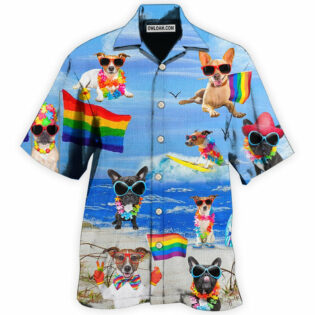 LGBT Jack Russell Terrier Cool - Hawaiian Shirt - Owl Ohh - Owl Ohh