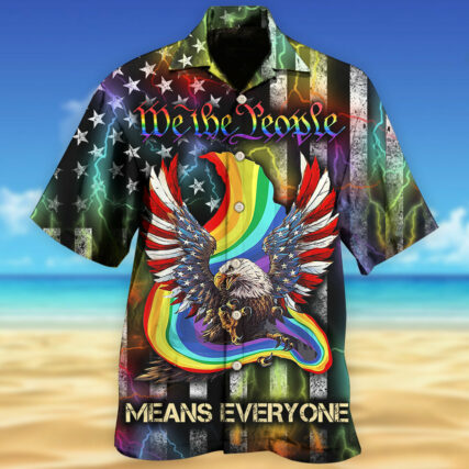 LGBT Eagle We The People Style - Hawaiian Shirt - Owl Ohh - Owl Ohh