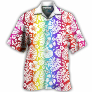 LGBT Tropical Leaf - Hawaiian Shirt - Owl Ohh - Owl Ohh