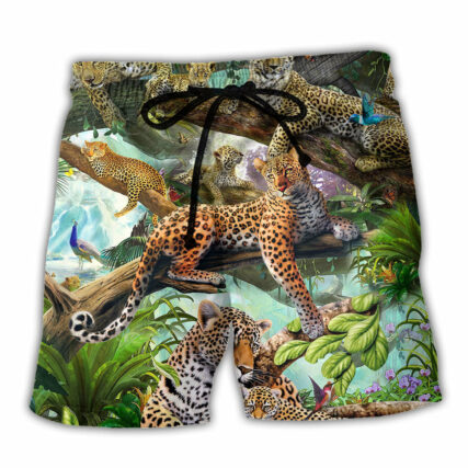 Leopard Animals Life Is Better With A Leopard - Beach Short - Owl Ohh - Owl Ohh