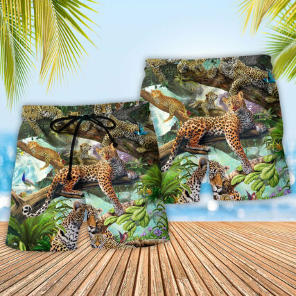 Leopard Animals Life Is Better With A Leopard - Beach Short - Owl Ohh - Owl Ohh