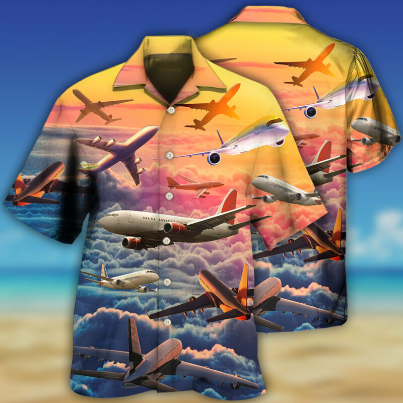 Airplane Let Your Dreams Take Flight Style - Hawaiian Shirt - Owl Ohh - Owl Ohh