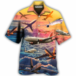 Airplane Let Your Dreams Take Flight Style - Hawaiian Shirt - Owl Ohh - Owl Ohh