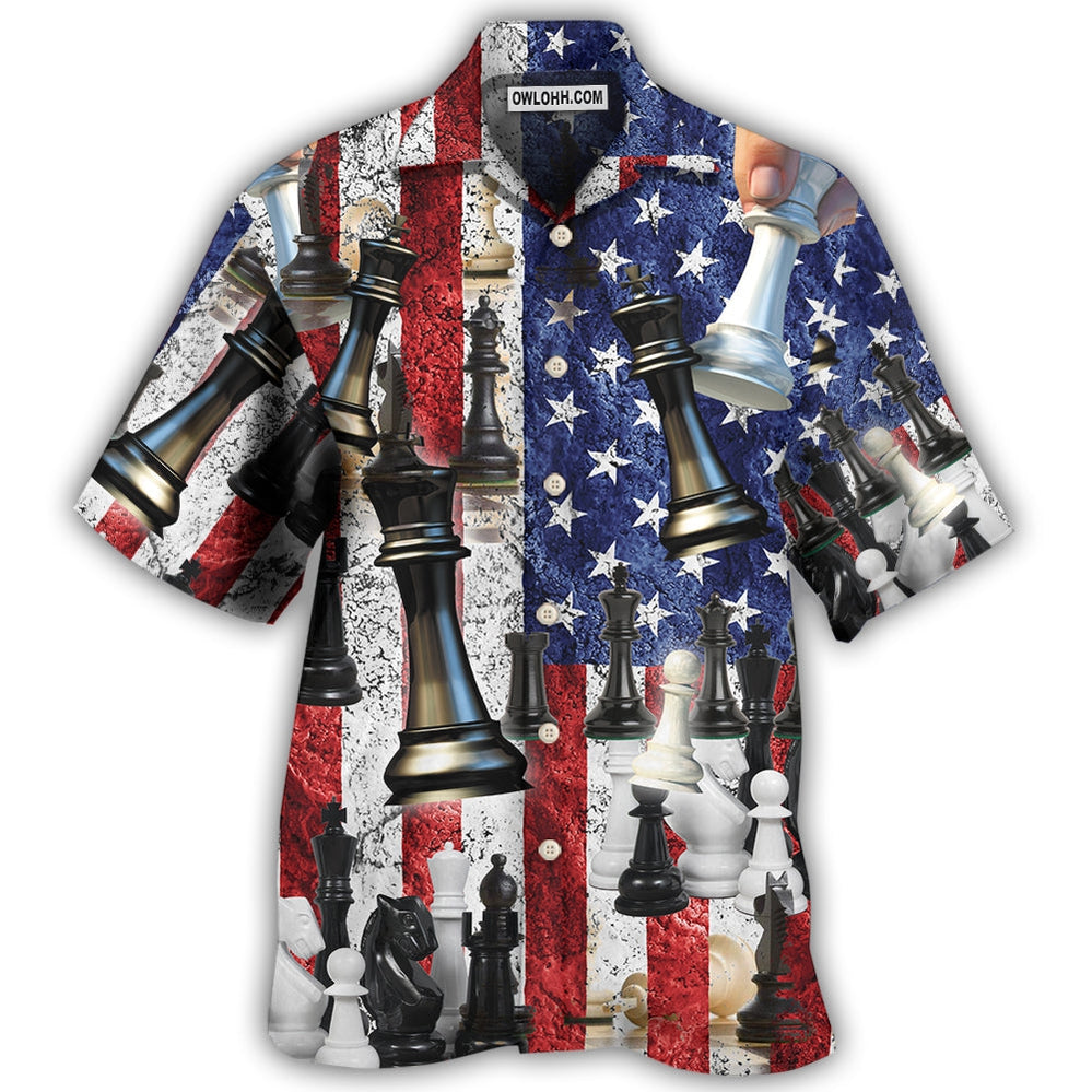 Chess Independence Day Let's Celebrate With Chess - Hawaiian Shirt - Owl Ohh - Owl Ohh