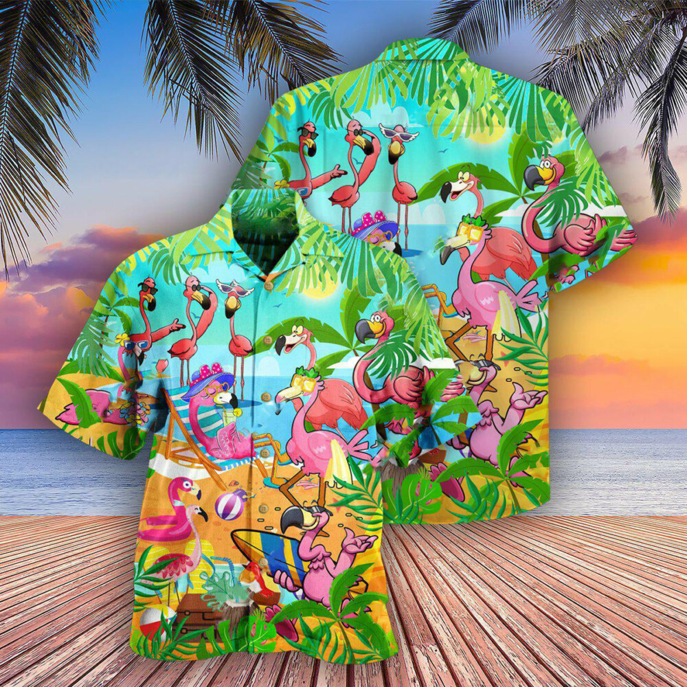 Flamingo Let's Get Flocked Up - Hawaiian Shirt - Owl Ohh - Owl Ohh