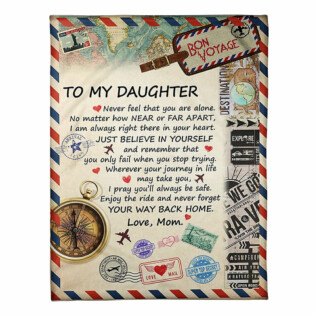 Letter Just Believe In Yourself Best Gift For Daughter - Flannel Blanket - Owl Ohh - Owl Ohh