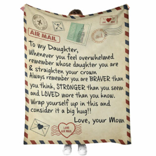 Letter To My Daughter Love Mom Letter Daughter - Flannel Blanket - Owl Ohh - Owl Ohh