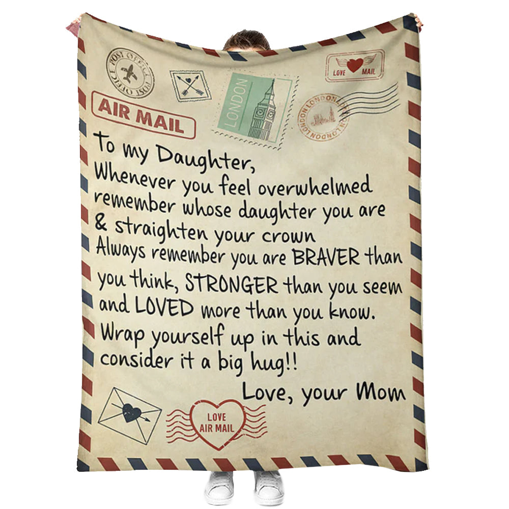 Letter To My Daughter Love Mom Letter Daughter - Flannel Blanket - Owl Ohh - Owl Ohh