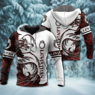 Viking Leviathan Legend Red And White Style - Hoodie - HOOD18NGA291021