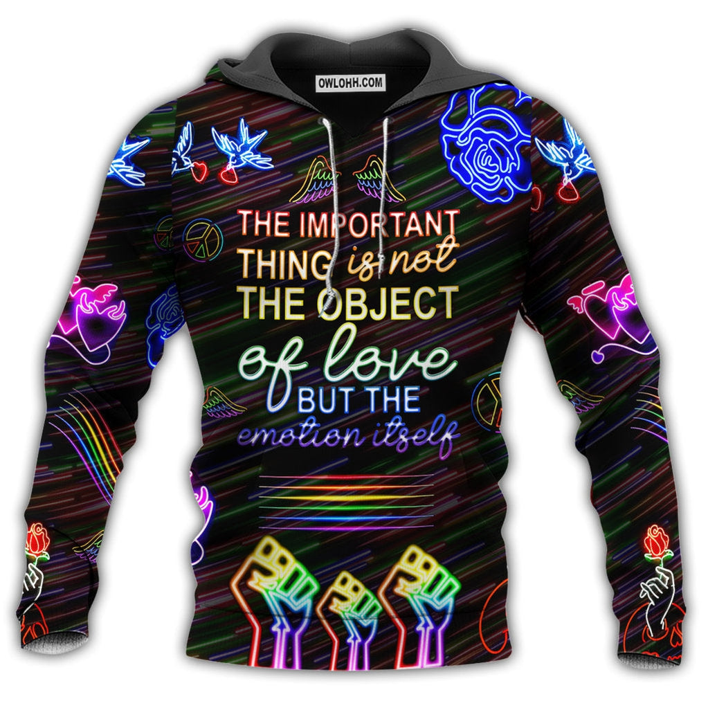 Lgbt The Important Thing Is Not A Object - Hoodie - Owl Ohh - Owl Ohh