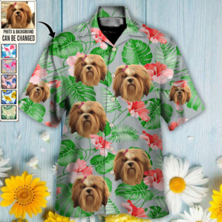 Dog Lucky You Want Tropical Custom Photo - Hawaiian Shirt - Personalized Photo Gifts-Owl Ohh