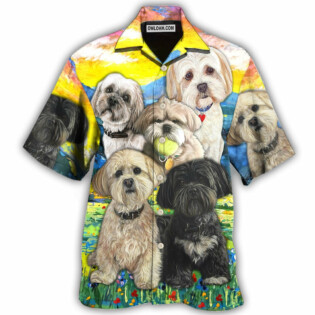 Lhasa Apso Art Dog Lovely - Hawaiian Shirt - Owl Ohh - Owl Ohh