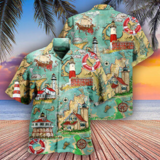 Lighthouse Guide Me Around The World - Hawaiian Shirt - Owl Ohh - Owl Ohh