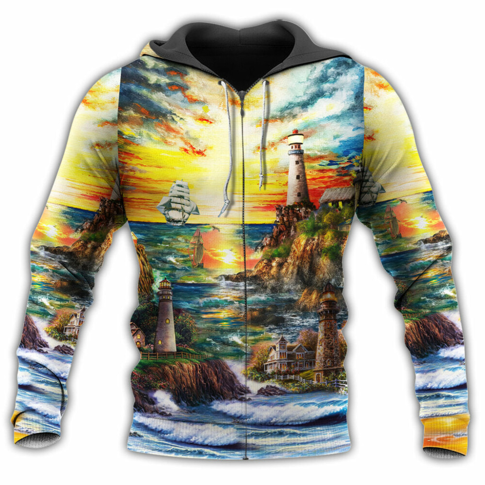 Lighthouse Love Ocean Nice Life - Hoodie - Owl Ohh - Owl Ohh