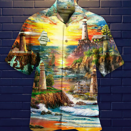 Lighthouse Love Ocean - Hawaiian Shirt - Owl Ohh - Owl Ohh
