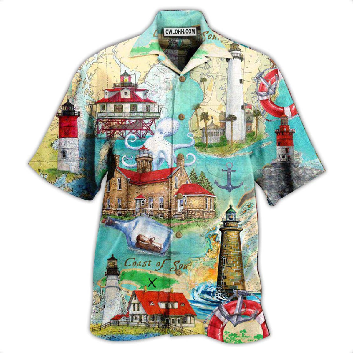 Lighthouse Take The Cruise Of Your Life Follow The Lighthouse - Hawaiian Shirt - Owl Ohh - Owl Ohh