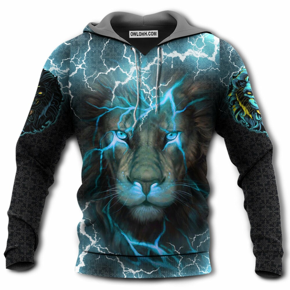 Lion Blue Light Strong - Hoodie - Owl Ohh - Owl Ohh