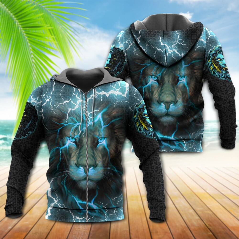 Lion Blue Light Strong - Hoodie - Owl Ohh - Owl Ohh