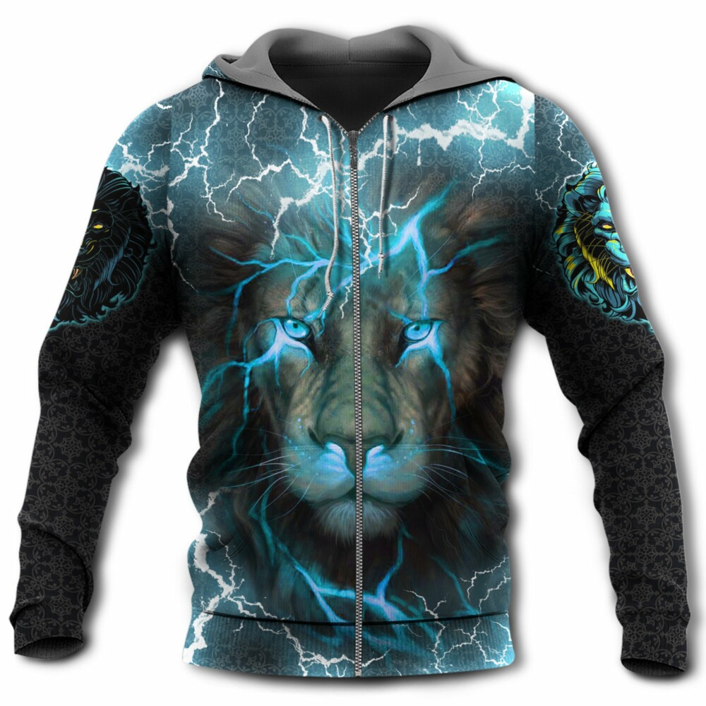 Lion Blue Light Strong - Hoodie - Owl Ohh - Owl Ohh