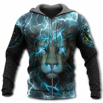 Lion Blue Light Strong - Hoodie - Owl Ohh - Owl Ohh