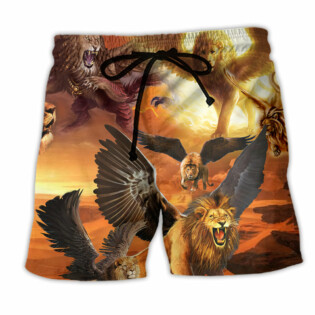 Lion King Love Life Strong Cool - Beach Short - Owl Ohh - Owl Ohh
