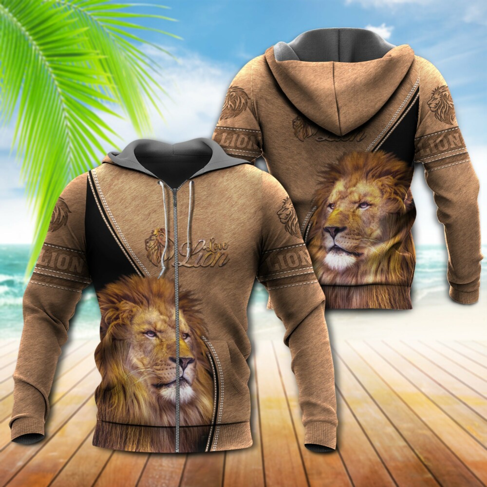 Lion Leather Strong Style - Hoodie - Owl Ohh - Owl Ohh