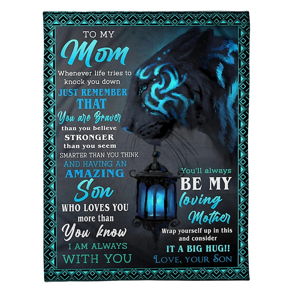 Lion To My Loving Mom You Are Braver - Flannel Blanket - Owl Ohh - Owl Ohh