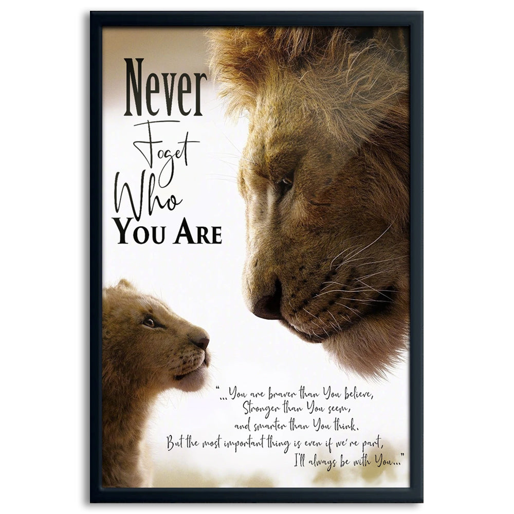 Lion You Are Braver Than You Believe - Vertical Poster - Owl Ohh - Owl Ohh