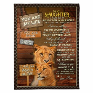 Lion You Are My Life Best Gift For Daughter - Flannel Blanket - Owl Ohh - Owl Ohh