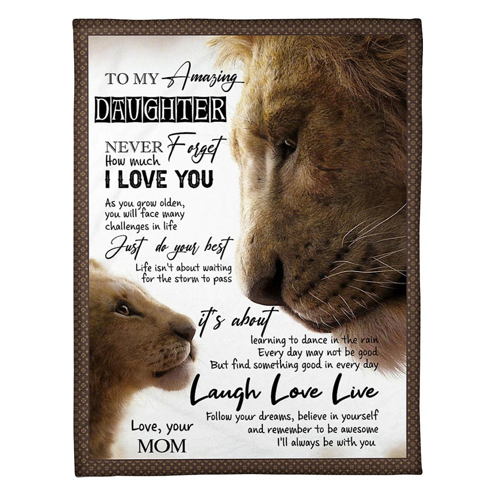 Lion You Will Always Be My Loving Mother - Flannel Blanket - Owl Ohh - Owl Ohh